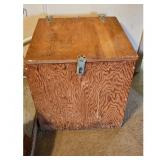 Vintage Wooden Storage Chest Box with Metal Latch