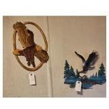 Lot of 3 Eagle Themed Wall Decor Pieces