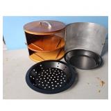 Vintage Portable Food Warmer /Pie Carrier with Woo