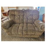 Comfortable Recliner and Loveseat Set - Brown Twee