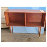 Mid-Century Modern Wood Console Table with Two She
