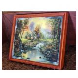 Thomas Kinkade The Mountain Retreat Stained Glass