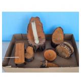 Rustic Wood Slice Miniature Furniture Set - Table,