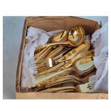 Gold Tone Stainless Steel Flatware Set - Made in J