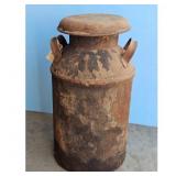 Vintage Metal Milk Can Farmhouse Decor Rustic Farm