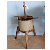 Vintage Fruit Press Cider Press Metal and Wood