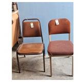 Set of 2 Vintage Commercial Chairs
