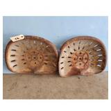 Lot of 2 Vintage Tractor Seat Cast Iron