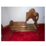 Wooden Doll Cradle Rocker Display Piece