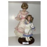 Porcelain Dolls Mother Daughter Set $75.00