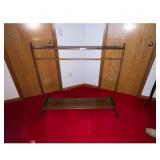 Brown Wooden Garment Rack Shelf
