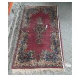 Persian Rug Red Blue Floral 24x10