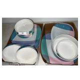 Multicolor Abstract Geometric Dinnerware Set