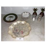 Floral Palm Tree Candle Holder Set