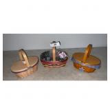 Longaberger Basket Set Multicolor 3pc