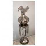 ClearGold Floral Glass Vase