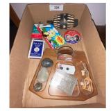 Collectible Set Playing Cards Plaque Button Toy St