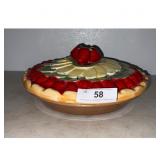 Strawberry Pie Dish Decorative Ceramic