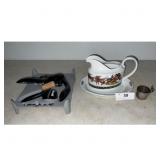 Holiday Scene Set Corkscrew  Gravy Boat