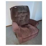 Brown Upholstered Recliner Chair