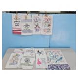 Lot of 8 Decorative Kitchen Towels with Sayings