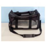 Black Pet Carrier Bag with Mesh Sides