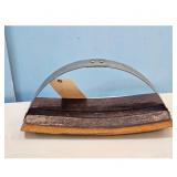 Rustic Barrel Stave Handle Basket Tray