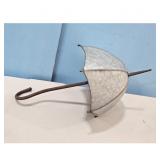 Galvanized Metal Umbrella Wall Hook Decor