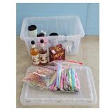 Lot of Barista Supplies: Shakers, Syrups, Straws,