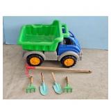 Green Toys Dump Truck and Garden Tool Set
