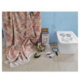 Bathroom Accessories Lot - Shower Hooks, Mirror, S