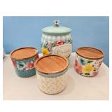 The Pioneer Woman Floral Kitchen Canister Set with
