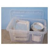 Storage Tote with Aluminum Foil Pans