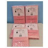 Striped Red & White Tablecloths Lot of 5