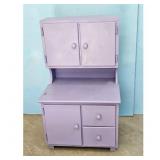 Vintage Childrens Play Kitchen Cabinet with Doors