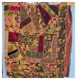 Bohemian Patchwork Quilt Throw Blanket Velvet Flor