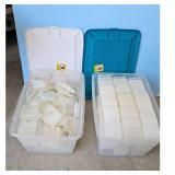 Lot of Plastic Storage ToteFreezer Containers/Lids