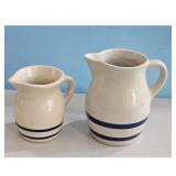 Vintage RRP Co. Roseville USA Ceramic Pitchers Set