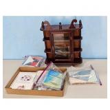 Wooden Display Cabinet with Assorted Greeting Card