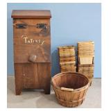 Wooden Taters Bin /Berry Boxes/Bushel Basket
