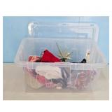 Christmas Decor Lot: Tree Skirt, Ornaments, Storag