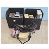 Lot of Gospel Music Cassette Tapes and Storage Bin