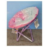 Kids Saucer Chair Pink Purple Ombre Sequin Foldabl