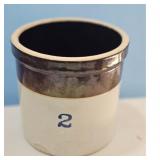 2-Gallon Stoneware Crock r with Brown Glaze
