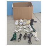 Lot of 6 Mechanical Timers, Power Strips & Extensi