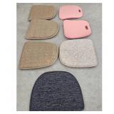 Set of 5 Chair Seat Cushions and 2 Pink Garden Kne