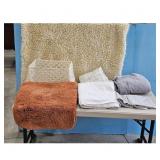 Bundle: Plush Rug, Basket, Bedding Set, and Throw