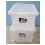 Sterilite 60 Qt Clear Storage Tote w/Latching Lids