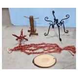 Lot of 4 Decorative Stands and Hangers