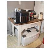 Work Table w/Assorted Kitchen Gadgets and Applianc